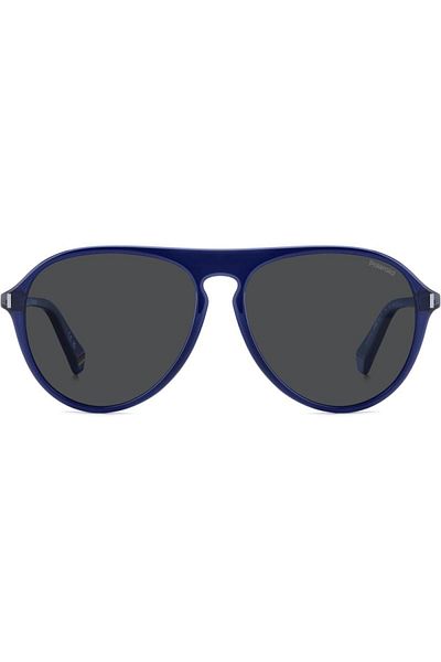 Polaroid Ochelari de soare polarizați pentru bărbați Polaroid PLD 6225/S PJP/M9, Plastic, Albastru, 57 mm