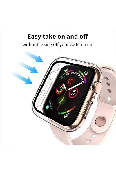 SKYDDAR INNOVATION 360° Ultra-Thin Anti-Shock Protective Case for Apple Watch 1 / 2 / 3 38mm, Full Screen - Transparent