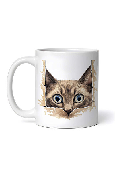 OEM Εξατομικευμένη λευκή κούπα, Γάτα στο κουτί, INOVATIX®. 330ml