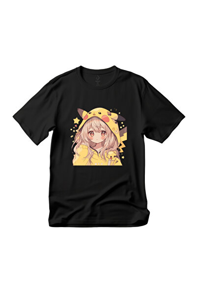 pxm تي شيرت كورومي كيد بيكاتشو منقوش للجنسين