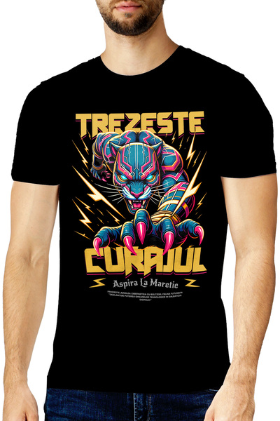 StoryGift Romania Tricou Barbati Boltzor Wilderness, The Electric Panther Cu ...