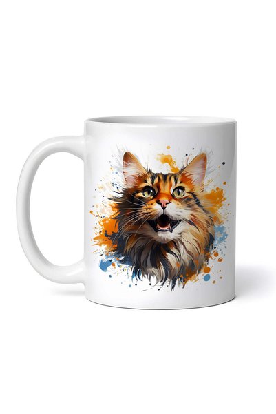 OEM Cană albă personalizată, Pisica Gălăgioasă, INOVATIX®. 330ml