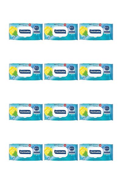Freshmaker Antibacterial Wet Towel Wipes 12 Pack of 120 (1440 Sheets)