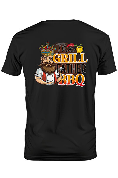 StoryGift Romania Tricou Barbati Cu Mesajul "the Grill Father, Bbq", Gatit, I...