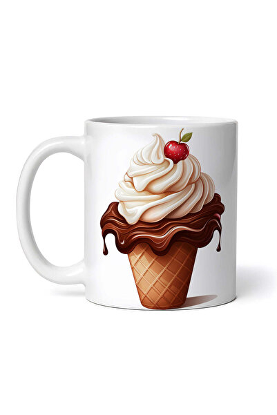 OEM Cană albă personalizată, gofră de ciocolată cu frișcă, INOVATIX®. 330ml