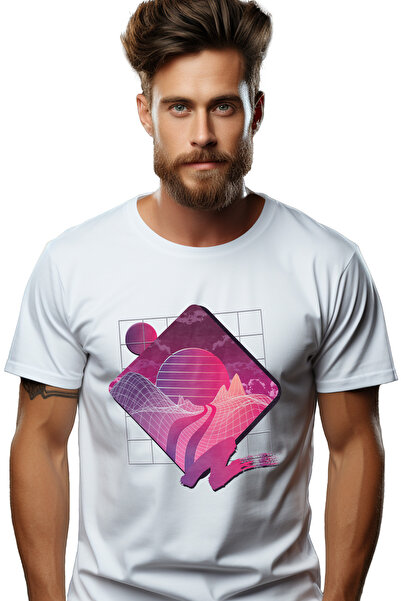 StoryGift Romania Tricou Barbati Cu Imagine Abstracta, Romb Cu Univers Necuno...