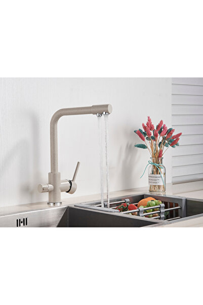 Blackswan Design Baterie chiuveta bucatarie, Blackswan, Tip M11 iesire pentru apa purificata, bej cu puncte, 31 cm