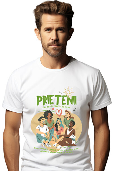 StoryGift Romania Tricou Barbati Grup De Prietenii Soare Familie Relatii Pe V...