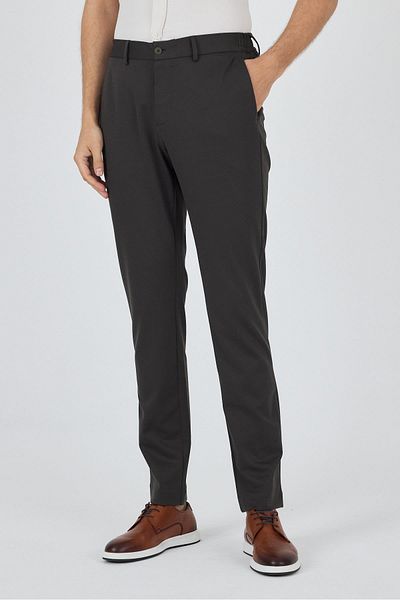 İmza Dark Anthracite Flexible Side Pocket Casual Slim Fit Jogger Trousers 1003250157