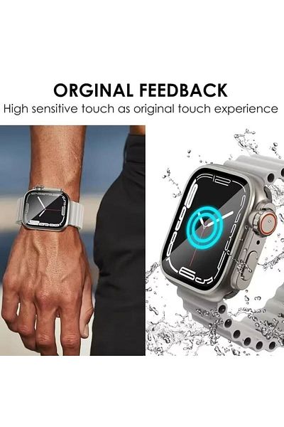 REDz Accessories Case with Cover, Ultra Look, For Apple Watch, Shockproof Protection, Starlight - Apple Watch 45mm