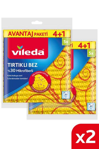 Vileda 10 Paket 4 Lü 30% Mikrofiberli Mutfak Bezi