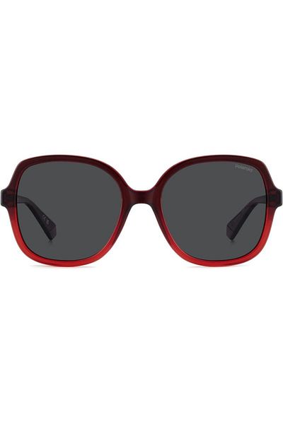 Polaroid Polarized Sunglasses Women Pld 4177/s/x C9a/m9, Plastic, Red, 55 Mm