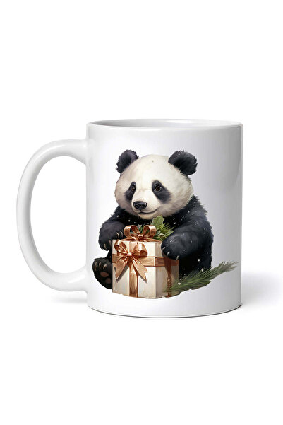 OEM Cană albă personalizată, ursuleț Panda cu cadou, INOVATIX®. 330ml