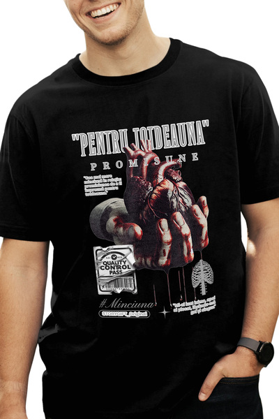 StoryGift Romania Tricou Barbati Promisiune - Pentru Totdeauna, Inima Franta,...