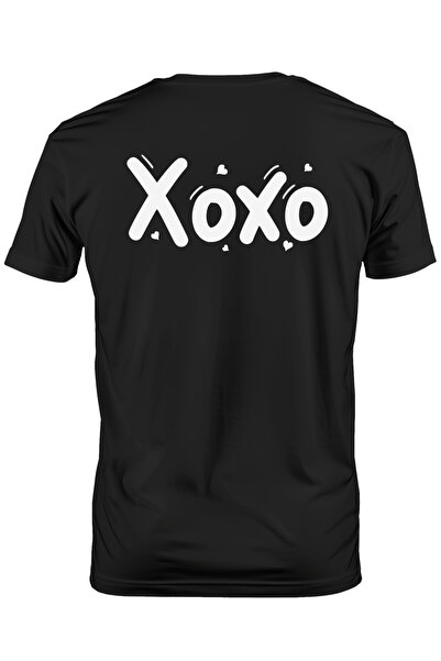 StoryGift Romania Tricou Barbati Cu Inimioare Si Textul "xoxo" - Pupici Cu Im...