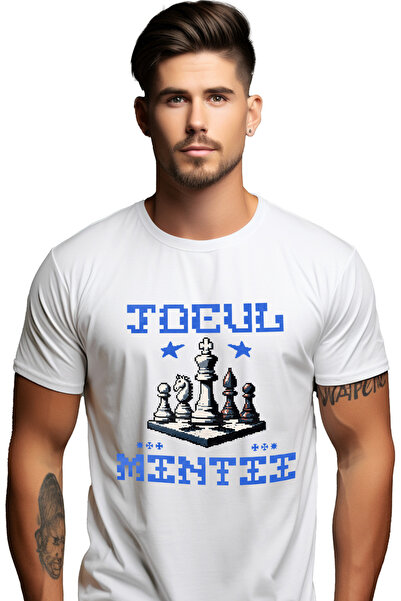 StoryGift Romania Tricou Barbati Tabla De Sah Si Pioni Iubitorii De Jocul Min...