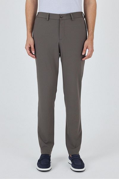 İmza Dark Mink Flexible Side Pocket Casual Slim Fit Jogger Trousers 1003250162