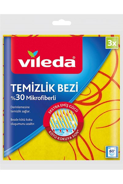 Vileda 30% Microfiber 3-piece Kitchen Cloth Set