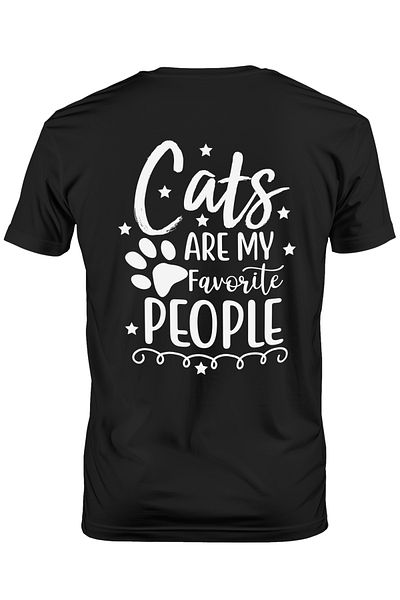 StoryGift Romania Men's T-Shirt For Cat Lovers With The Text "Cats Are My Favorite People" C Stg