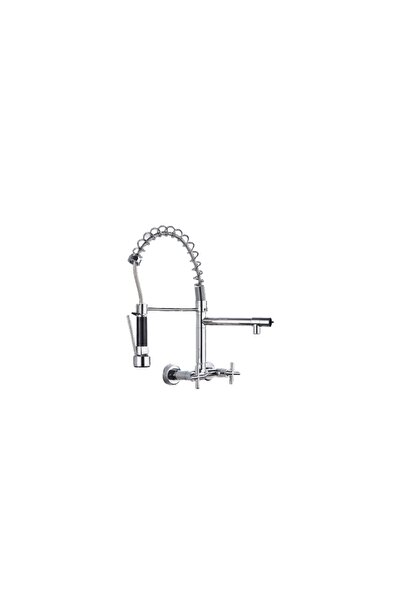 Blackswan Design Kitchen sink faucet, Blackswan, Type M2, chrome model with wall mounting and 2 modes, 44 cm