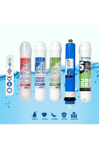 Boğaziçi Su Arıtma Su Arıtma Cihazı 10 Inç 5 Li Filtre Seti Bms Filtre