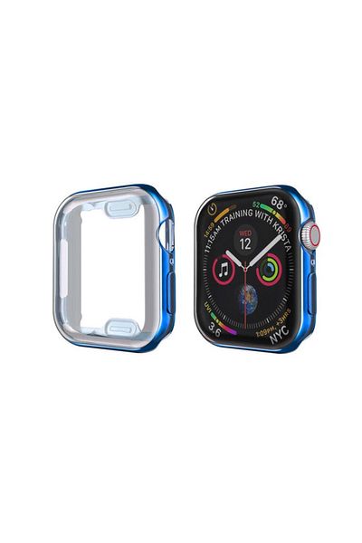 REDz Accessories Full-body Protective Case, Apple Watch 1/2/3/4/5/6, Silicone, Blue - Apple Watch 4/5/6/se 44mm