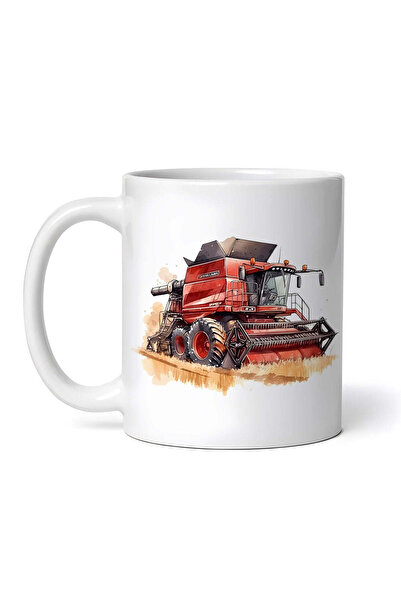 OEM Cană albă personalizată, Tractor Aron, INOVATIX®. 330ml