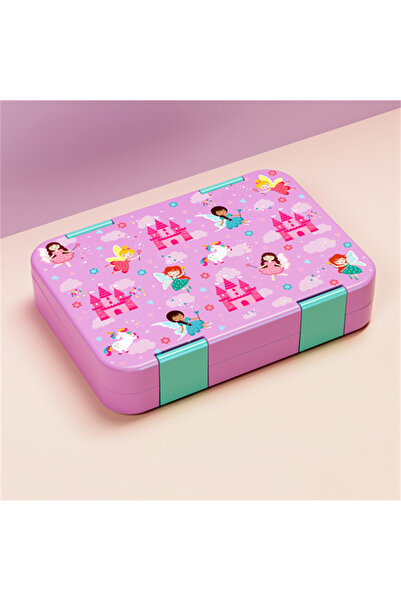 Choice 1330ml 0069 Pink Adorable Pattern Kids Lunch Box Portable Divided Micr...