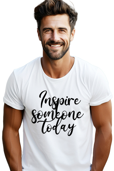 StoryGift Romania Tricou Barbati Cu Mesaj Care Te Indeamna Sa Inspiri Pe Cine...