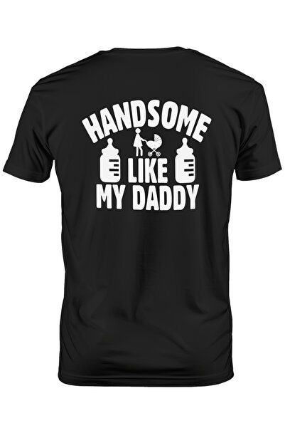 StoryGift Romania Tricou Barbati Cu Textul In Engleza "handsome Like My Daddy...