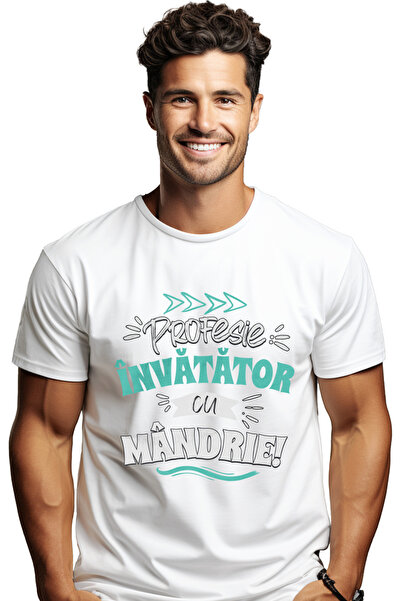 StoryGift Romania Tricou Barbati Profesie Invatator Cu Mandrie Scoala Copii E...