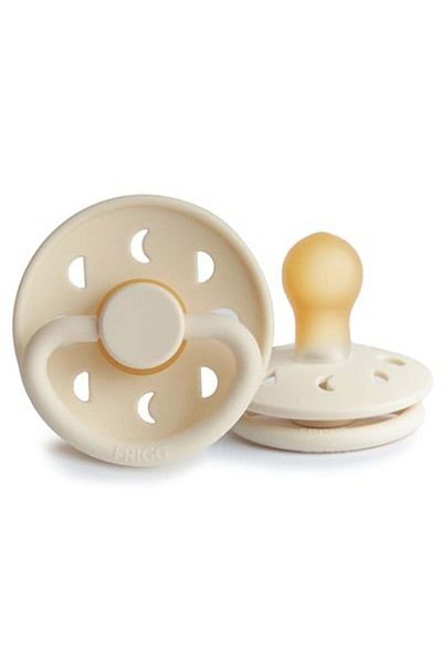 Frigg 0-6 Months Moon Phase Rubber Pacifier - Cream