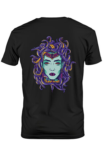 StoryGift Romania Tricou personalizat pentru bărbați Medusa, șerpi, cu imprim...