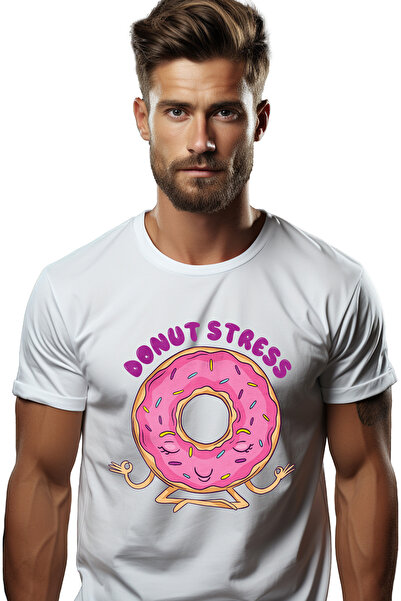 StoryGift Romania Tricou Barbati Cu Gogoasa Glazurata Roz Stand In Pozitie De...