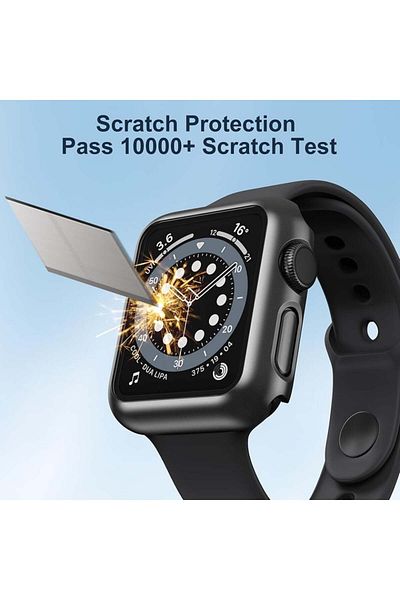 SKYDDAR INNOVATION Carcasă de protecție 360°, ultra-subțire, anti-șoc pentru Apple Watch 1 / 2 / 3 42mm, ecran complet - neagră