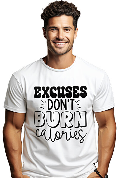 StoryGift Romania Tricou Barbati Cu Mesajul "scuzele Nu Ard Caloriile" - Ambi...