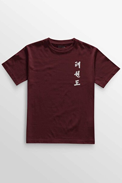 Kretas Burgundy majica Taekwondo Taekwondo Taekwon-Do borac Štampano unisex T...