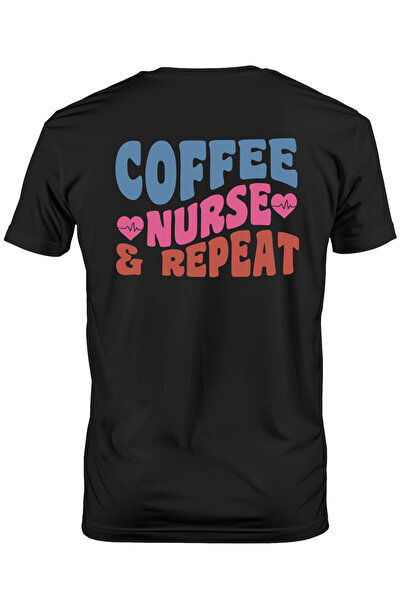 StoryGift Romania Tricou Barbati Cu Text In Engleza Coffe Nurse Repeat, Medic...