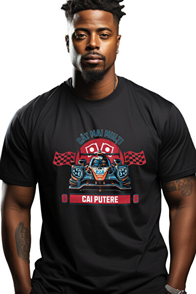 StoryGift Romania Tricou Barbati Cat Mai Multi Cai Putere Viteza Masina De Cu...