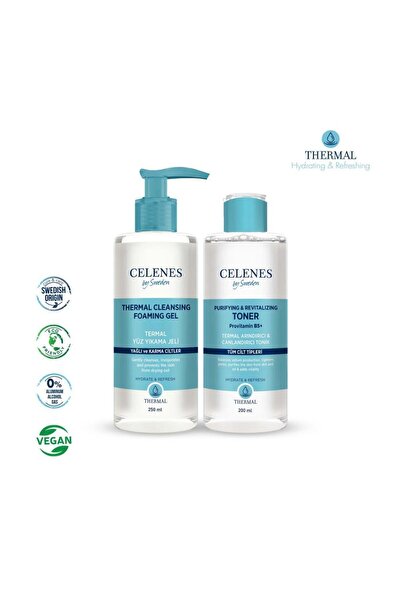 Celenes Termal Yağlı ve Karma Ciltler için Dengeleyici & Canlandırıcı Bakım Seti