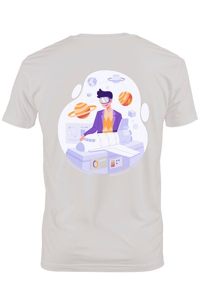 StoryGift Romania Tricou bărbătesc cu spațiu, planete, inginer, aerospațial, cuburi, navă, cu imprimeu pe Spstg