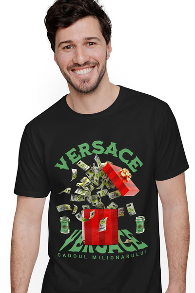 StoryGift Romania Men's T-shirt - Millionaire's Gift With Front Print, 100% C...