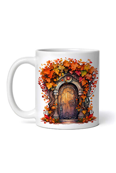 INOVATIX Personalized white mug, Magic door with red stone, INOVATIX®. 330ml