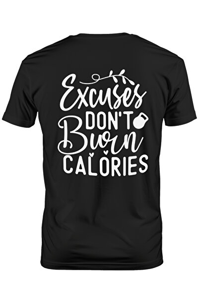 StoryGift Romania Tricou Barbati Cu Mesajul "scuzele Nu Ard Caloriile" - Gras...