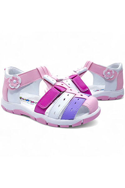 BEEBRON صندل بناتي لتقويم العظام من سلسلة قوس قزح Gku2404p وردي أرجواني أبيض