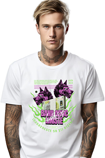 StoryGift Romania Men's T-Shirt Money Brings Peace - Dare To Be Different Wit...