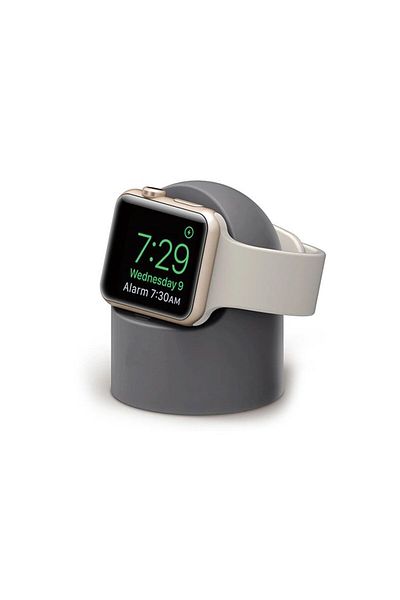 REDz Accessories Apple Watch Dock, Silicone, Matt Grey