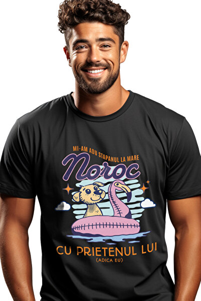 StoryGift Romania Tricou Barbati Mi-am Adus Sapanul La Mare, Noroc Cu Prieten...
