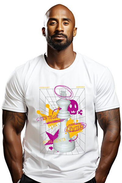 StoryGift Romania Tricou Barbati Piesa De Sah Ategie, Putere, Inteligenta Cu ...