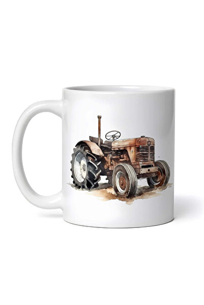 OEM Cană albă personalizată, Tractor Iustin, INOVATIX®. 330ml